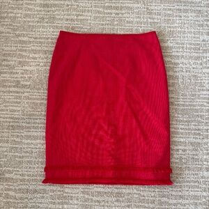 Ann Taylor Fringed Pencil Skirt